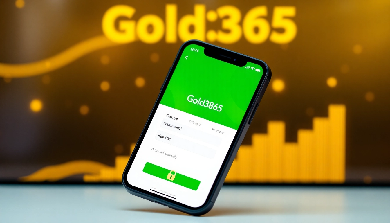 Gold365 login page on a smartphone with secure interface, inviting users to access their betting account easily.