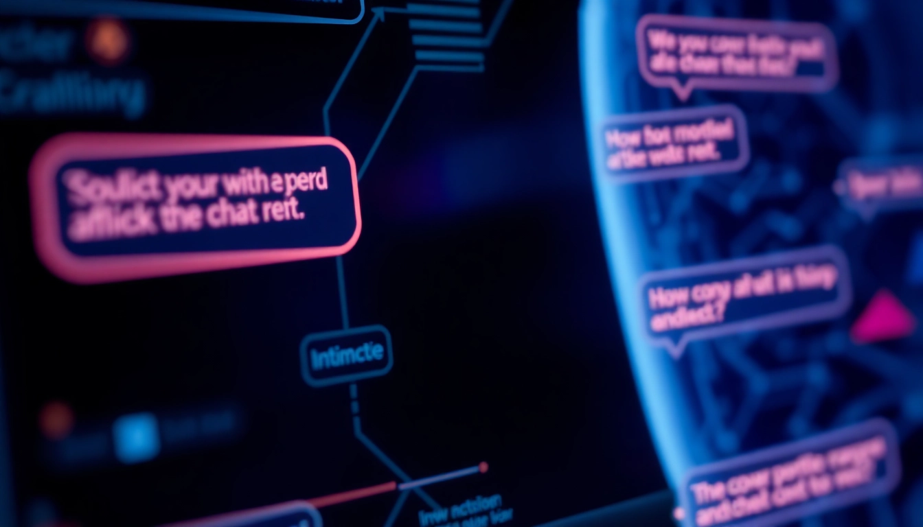 Vivid depiction of NSFW AI chat interface engaging users with realistic, uncensored conversations in a modern digital environment.