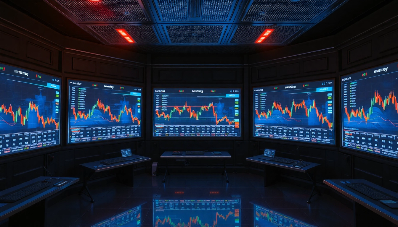 Cryptocurrency Trading News London showcase of digital charts and traders analyzing data